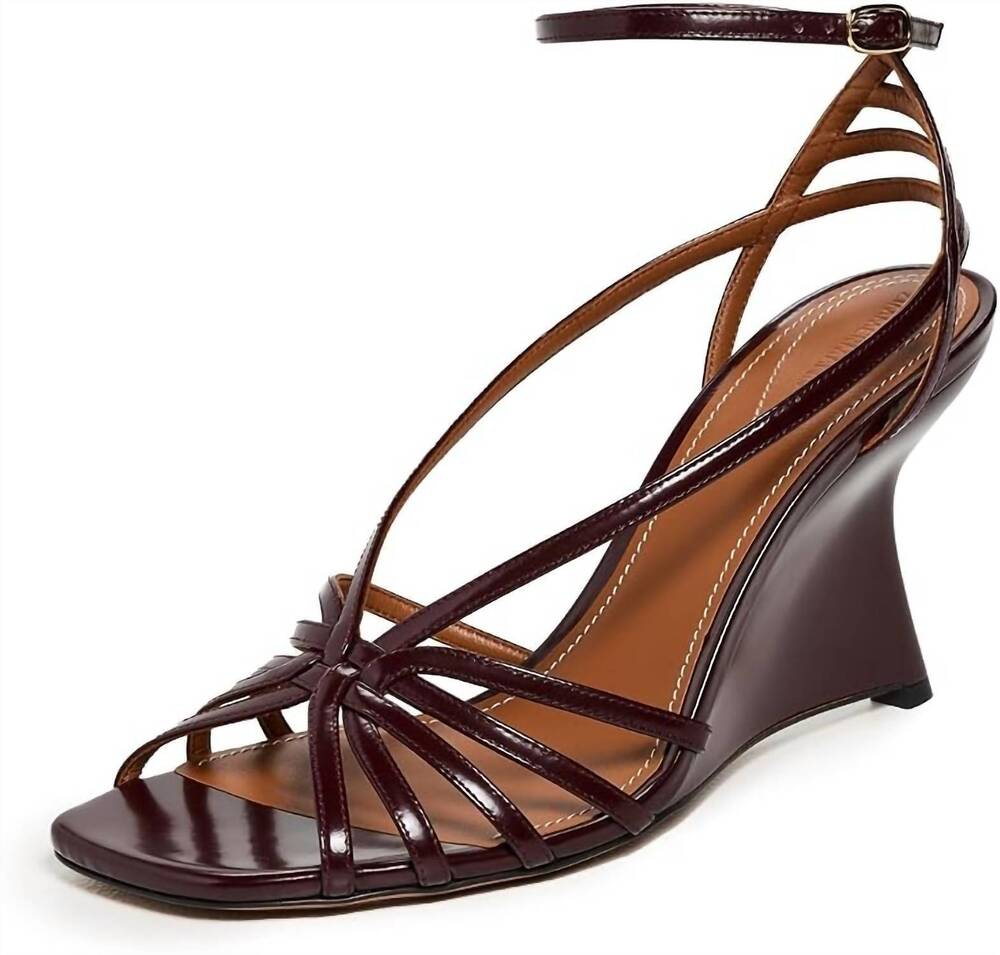NEW ZIMMERMANN women's aura wedge 85 sandal in ruby